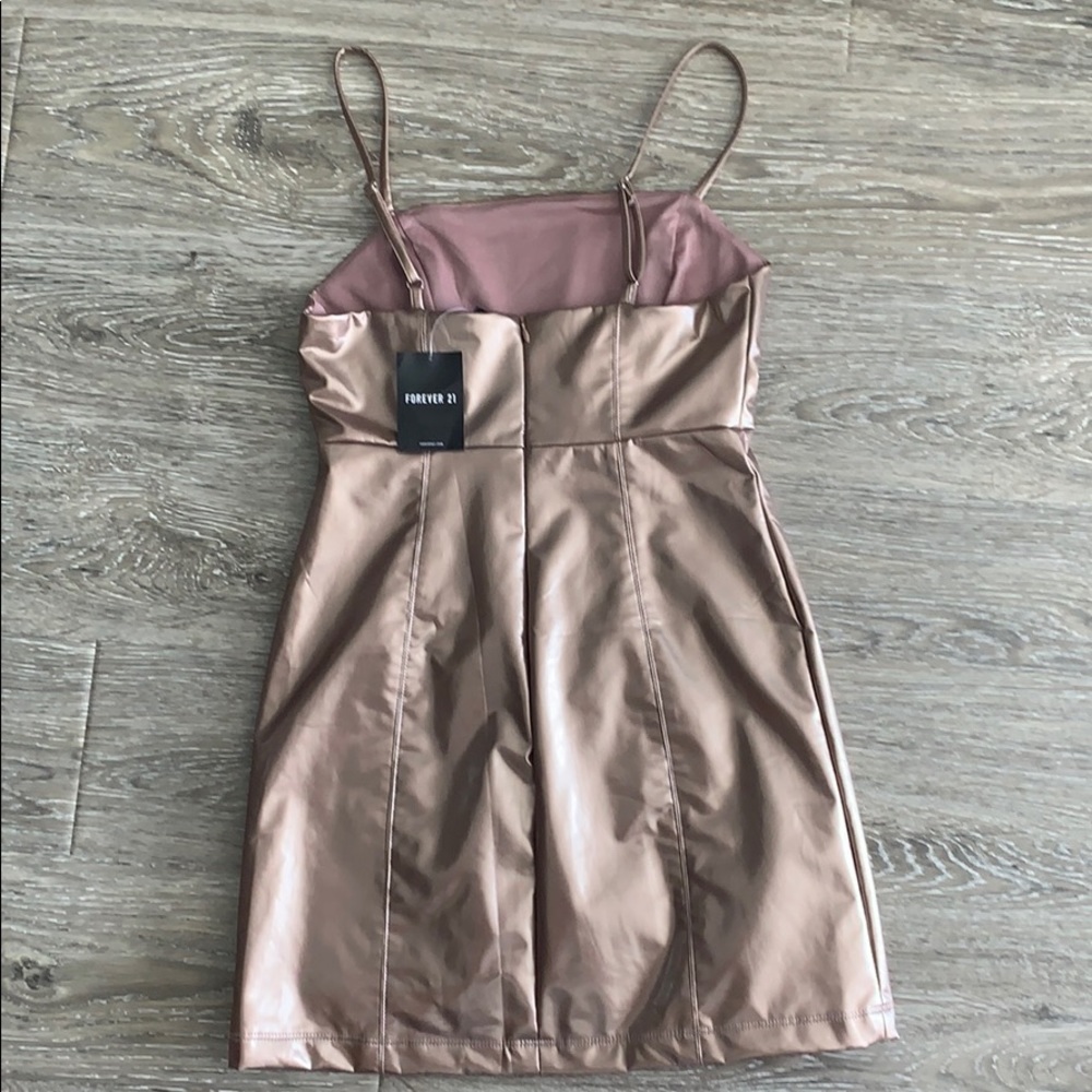 NWT Forever 21 rose gold metallic small dress - Picture 4 of 4